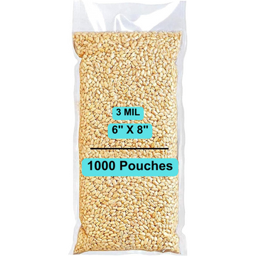6X8 inches Vacuum Pouches Laminated 3 Mil Poly-Nylon (PN)
